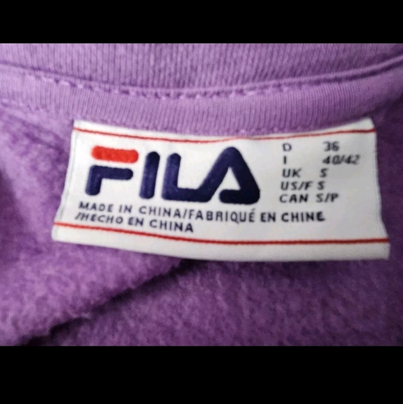 Fila Womens 3/4 Zip Purple White Gray Pullover Size Small Long Sleeve - Picture 6 of 8